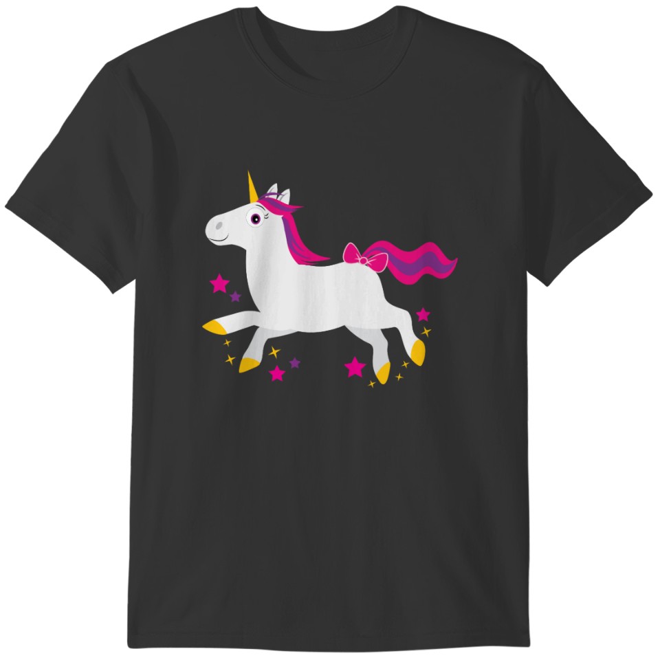 Baby Unicorn with Bow and Stars T-shirt