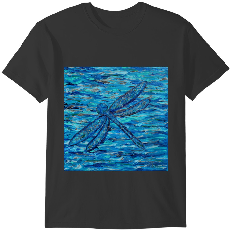 Blue Dragonfly Painting T-shirt
