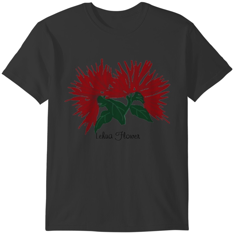 Red Lehua flower T-shirt