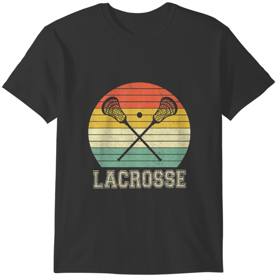 Lacrosse Vintage Retro Lacrosse Stick Sun Gifts T-shirt