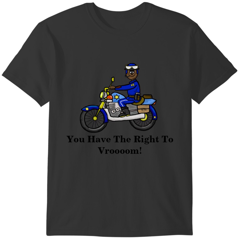 Brown Motorcycle Cop T-shirt