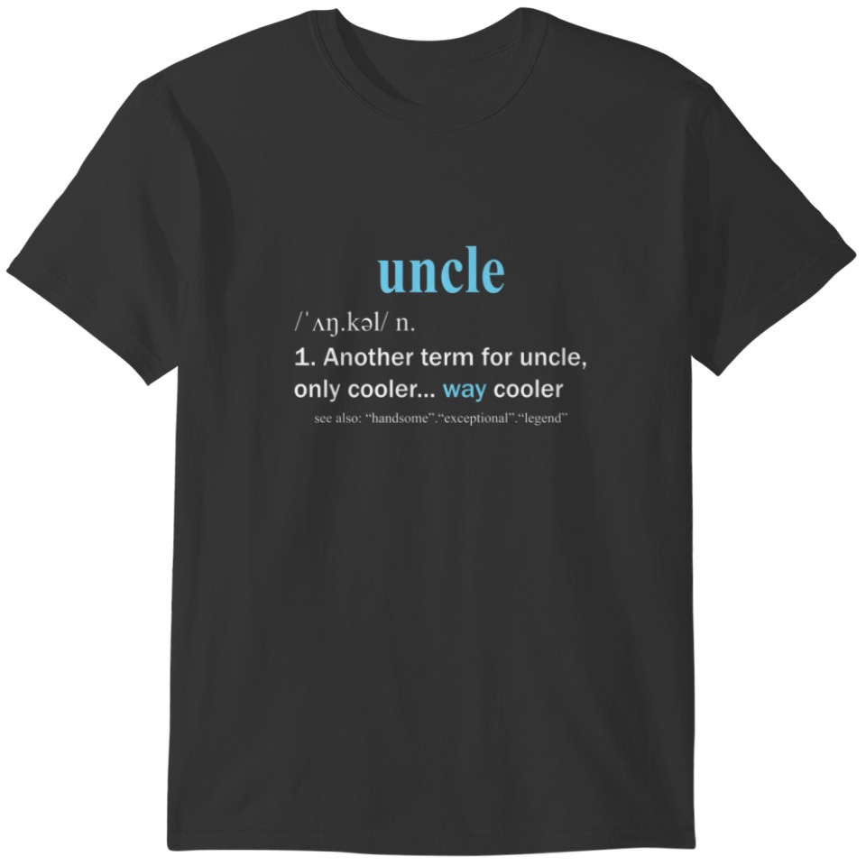 Mens Uncle Definition Retro Christmas Fathers Day T-shirt