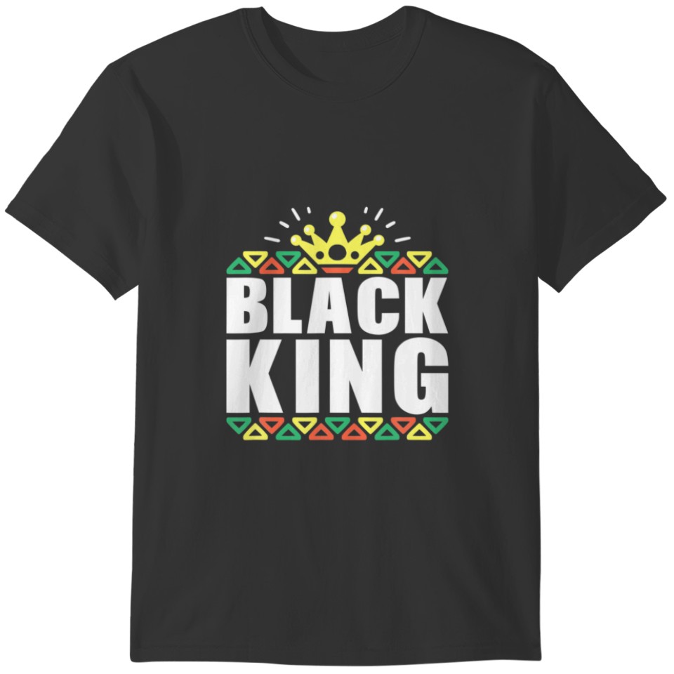 Black History For Men Boys Kids Black King African T-shirt