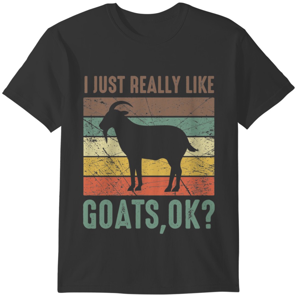 Funny Goat  | I Just Really Like Goats Farmer T-shirt