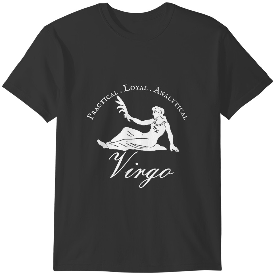 Virgo Astrology Zodiac Traits Custom White Black T-shirt
