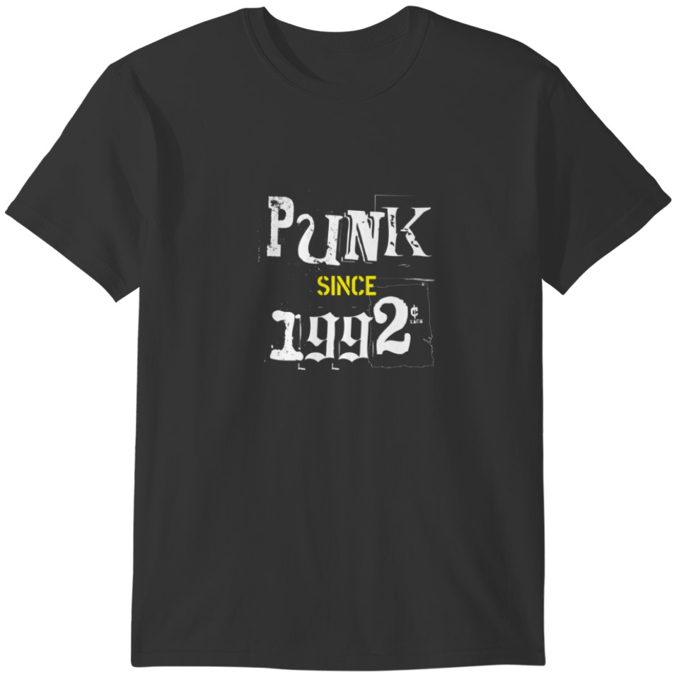Emo Punk Rock Music 30 Year Old Born In 1992 30Th T-shirt
