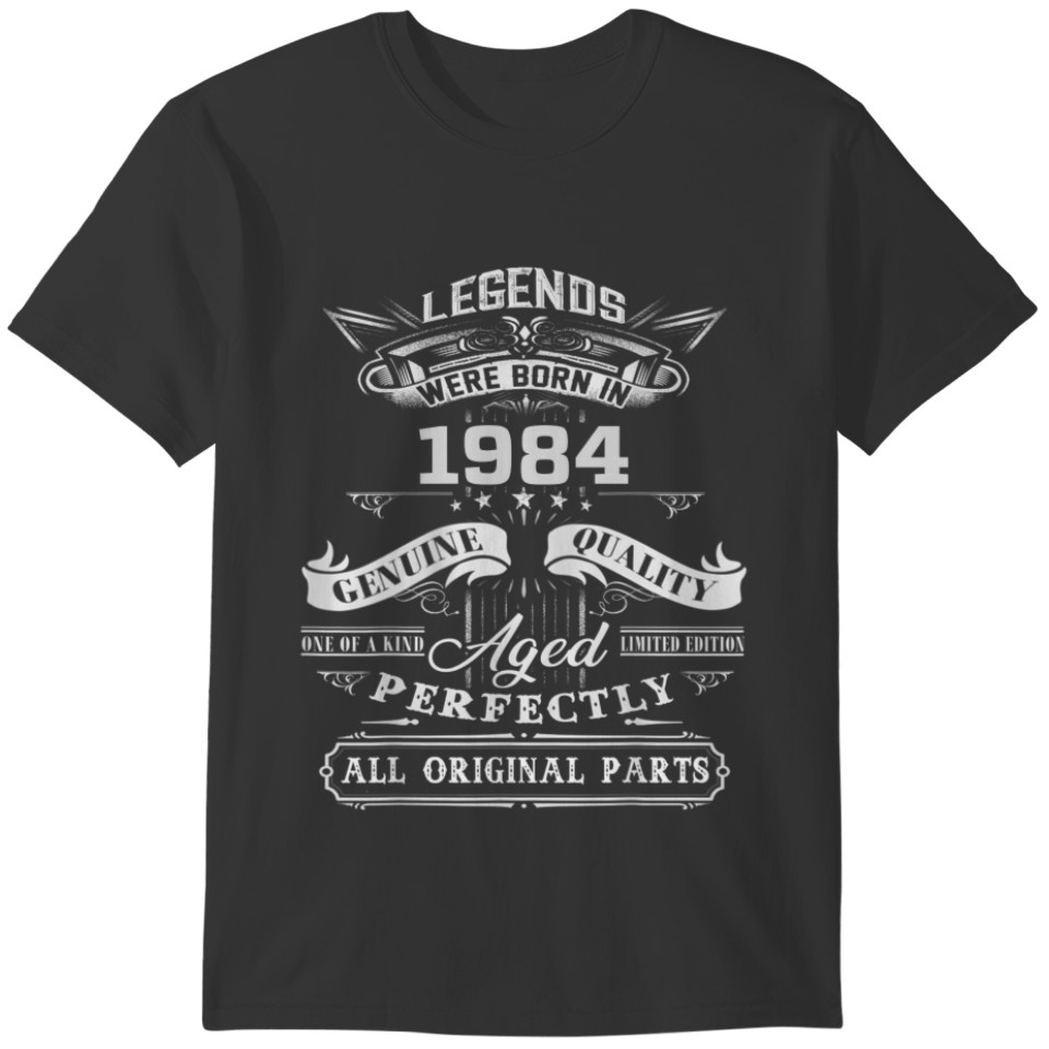 Vintage Legend Were Born In 1984 , 1984 Happy Birt T-shirt