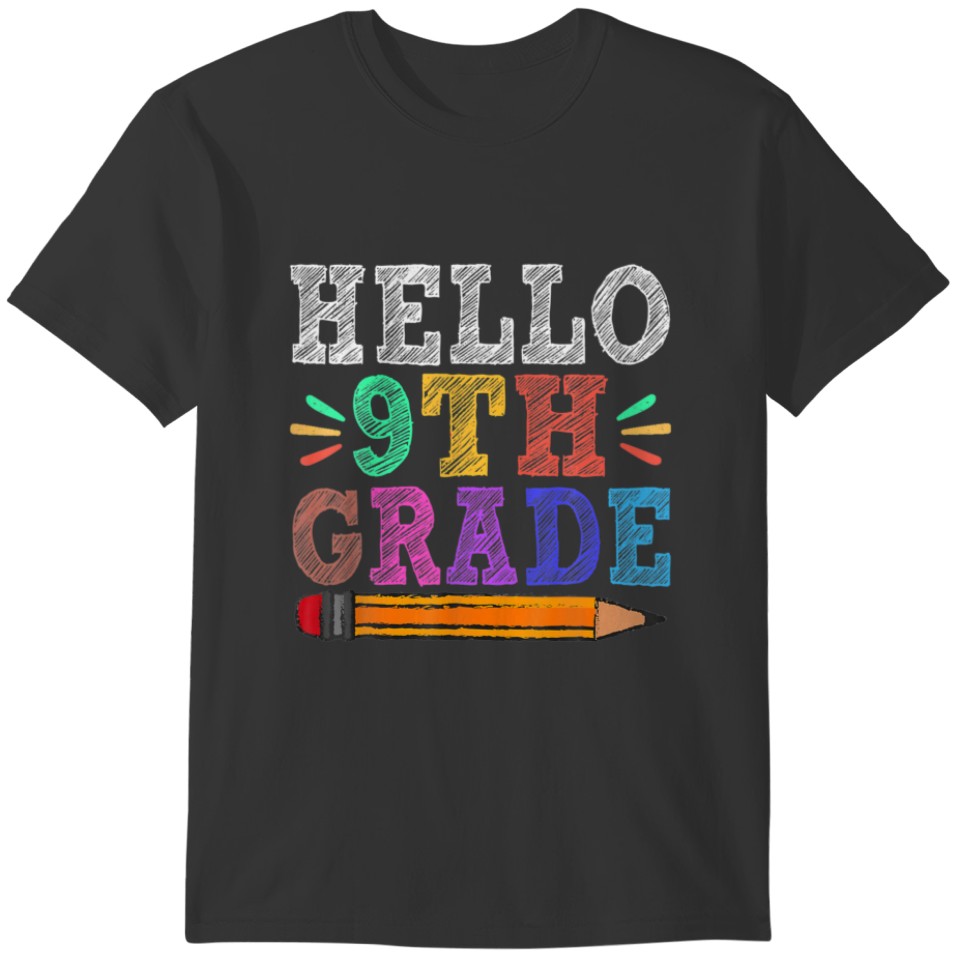 Hello 9Th Third Grade Teacher Funny Back To School T-shirt