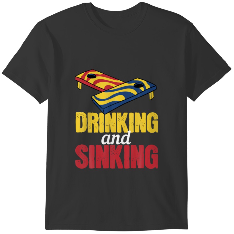 Drinking And Sinking Gift For Men - Funny Playing T-shirt