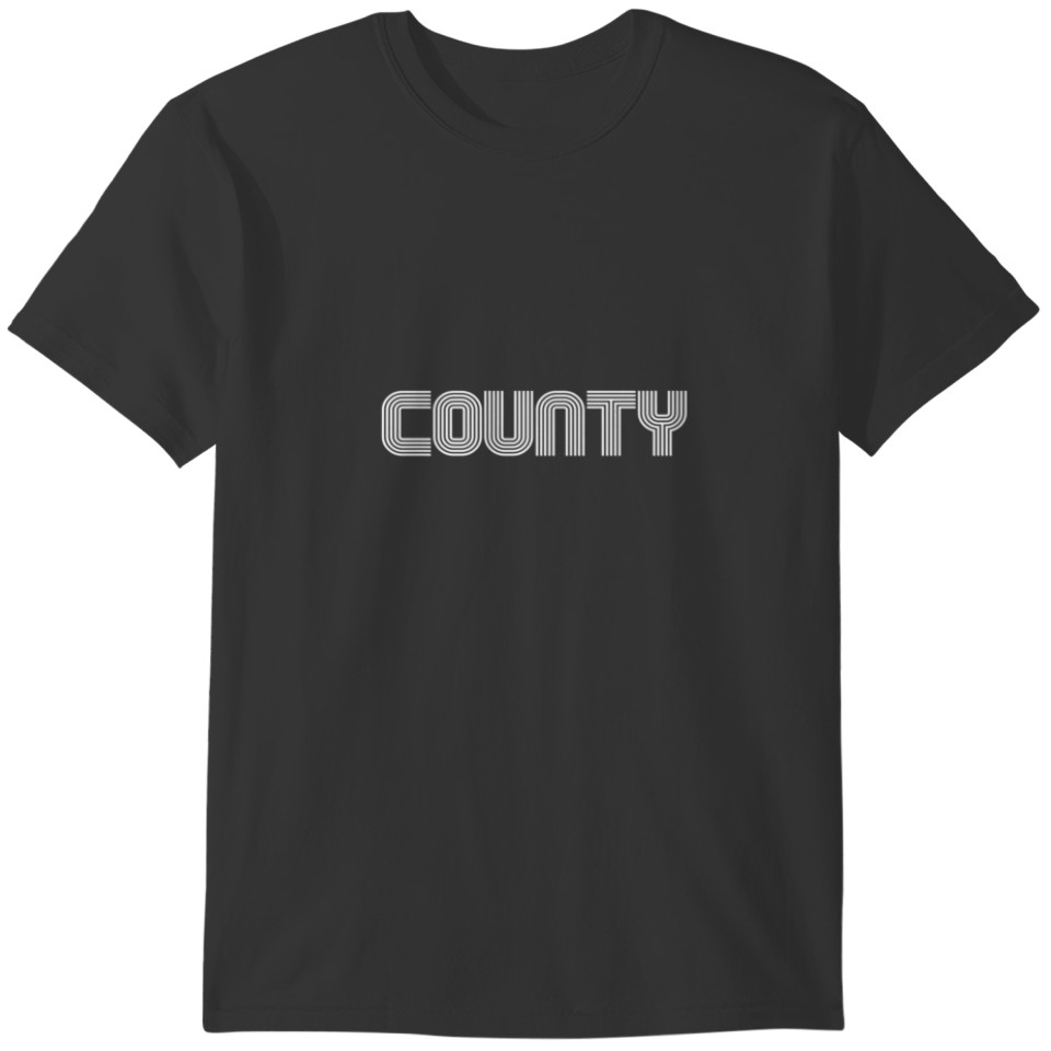 County Name Family Retro 70S 80S Stripe Funny T-shirt