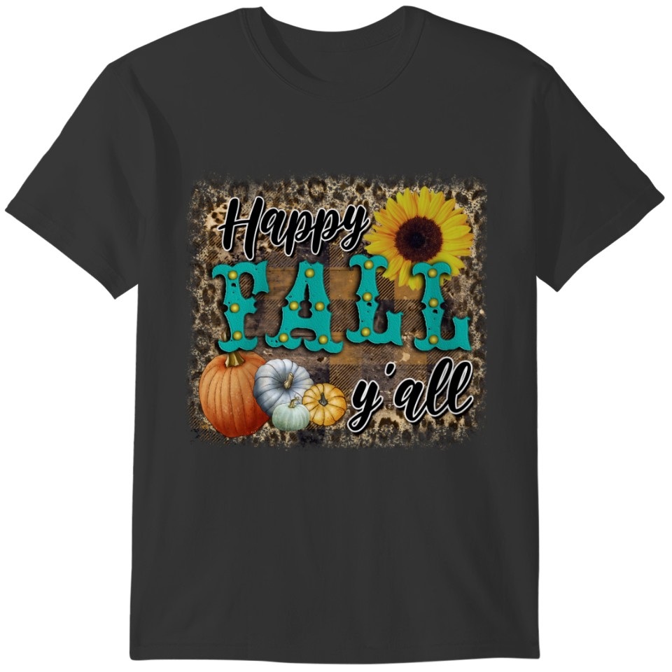 Happy Fall Pumpkin Flower Elegant T-shirt