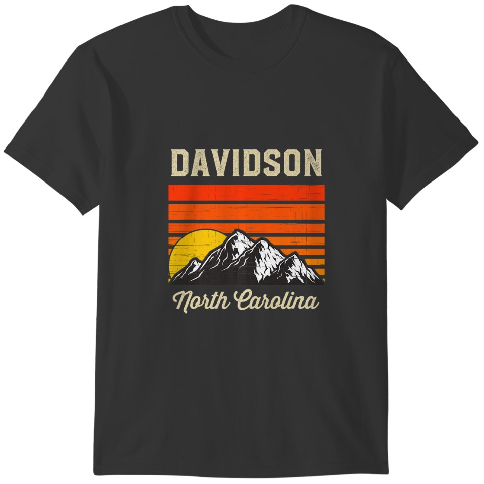 Davidson North Carolina Retro City State Vintage U T-shirt