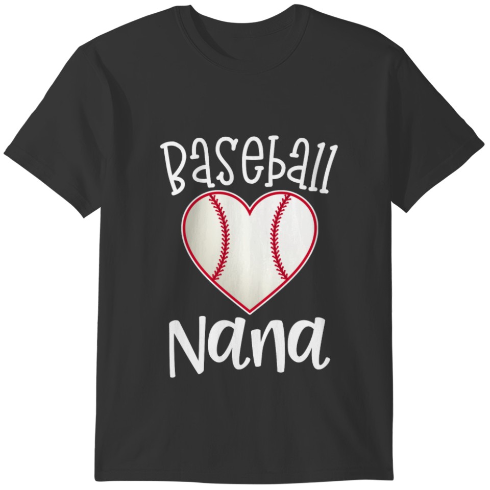 Baseball Nana womens Grandma Baseball game gift T-shirt