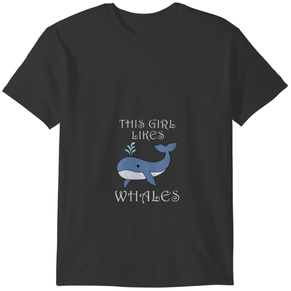 Womens Girl Likes Whales Funny Saying Sea Animal T-shirt
