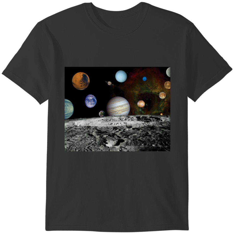 Solar System Voyager Images Montage Space Photos T-shirt
