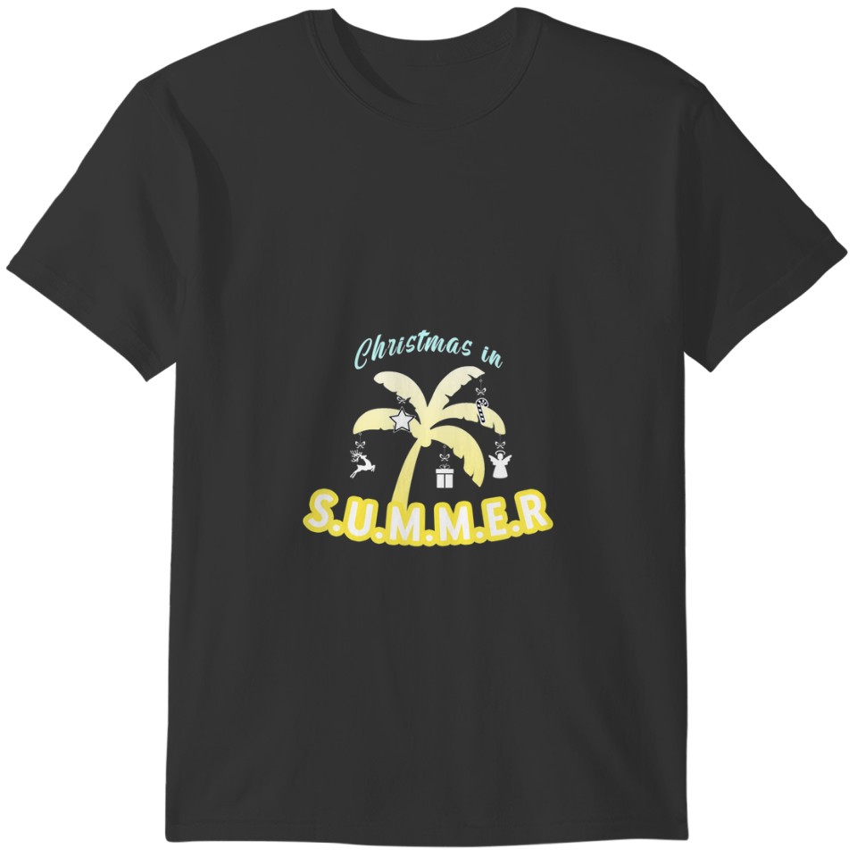 Mens Christmas In S.U.M.M.E.R. In July Surfing Xma T-shirt
