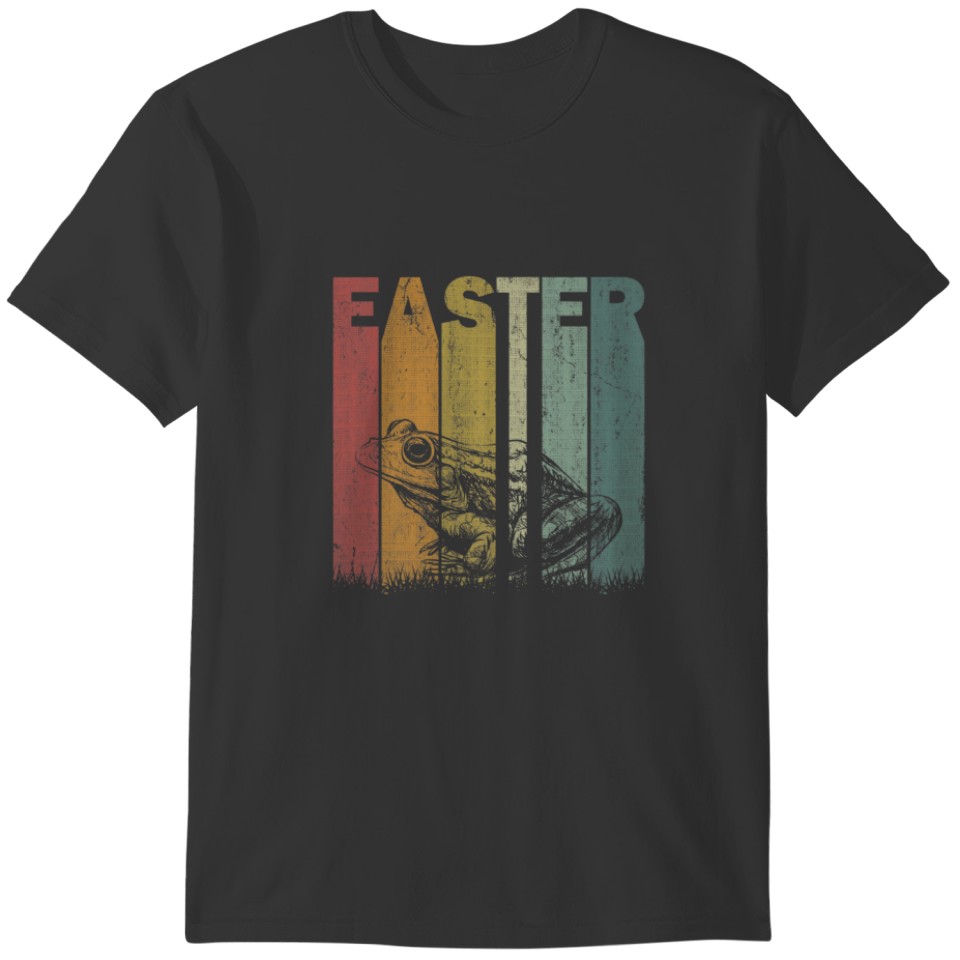 Easter Day Frog Retro Graphic Funny Easter Costume T-shirt