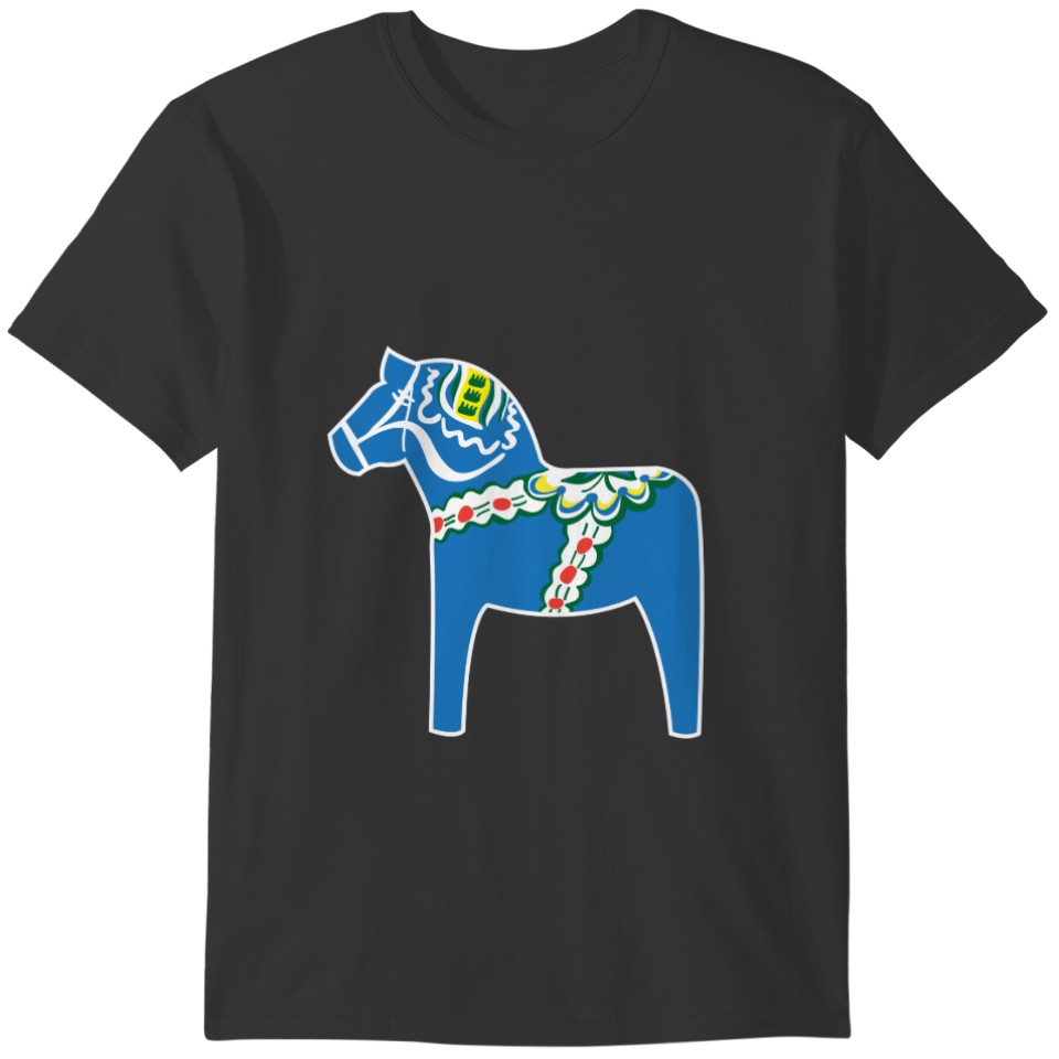 Dalahäst | Dala horse blue T-shirt