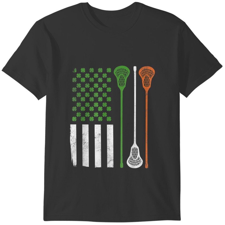 Vintage Lacrosse St. Patrick's Day Irish American T-shirt
