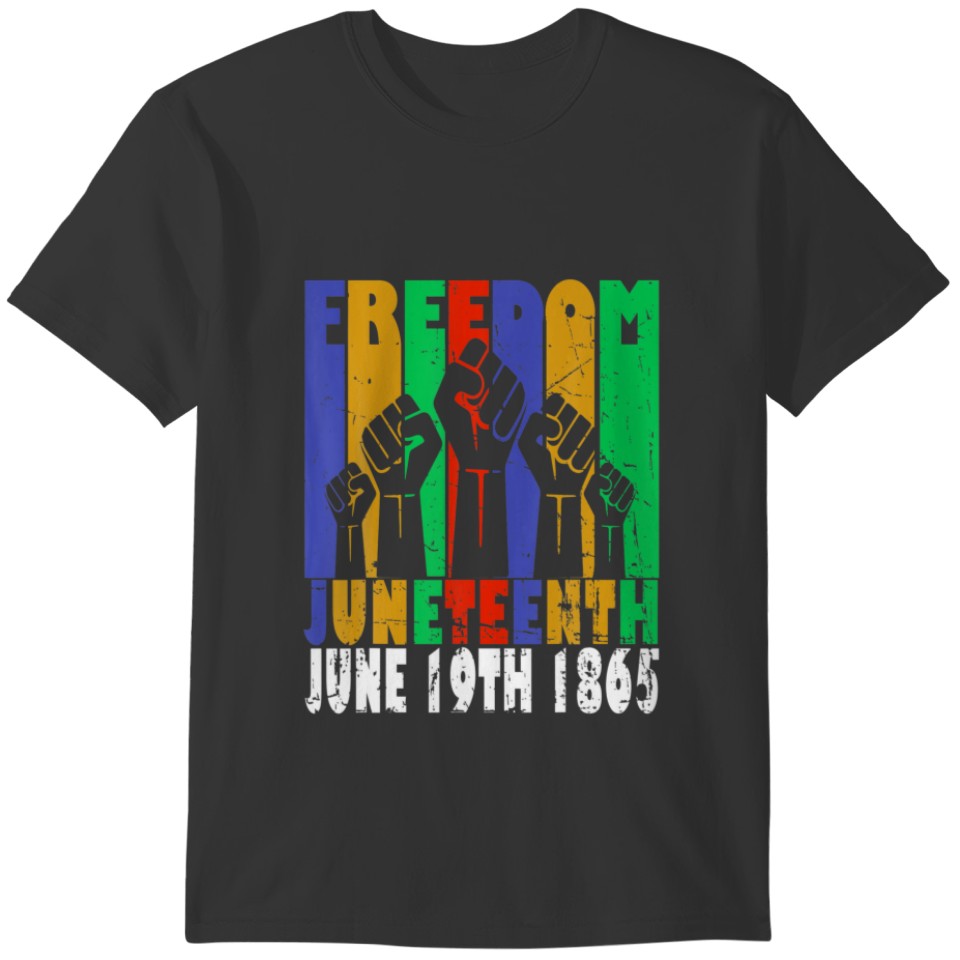 Vintage Black Freedom Day Juneteenth June 19th 186 T-shirt