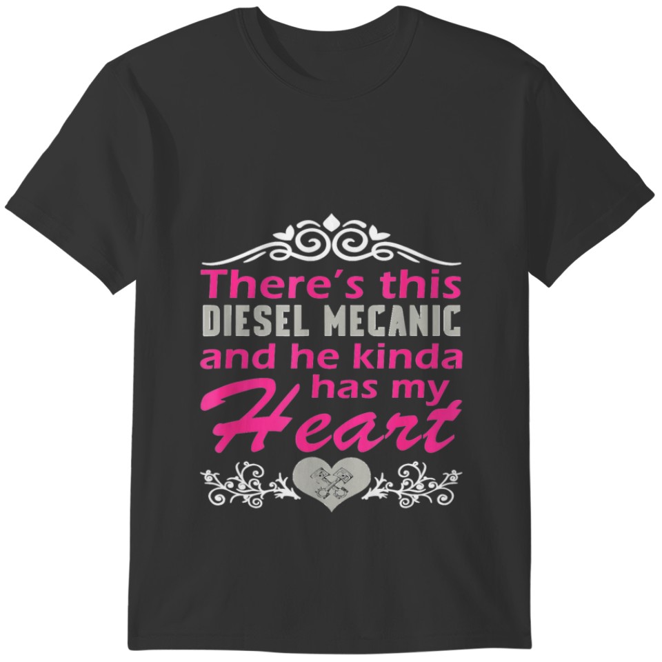 Proud Diesel Mechanic Wife Saying Quote Wo T-shirt