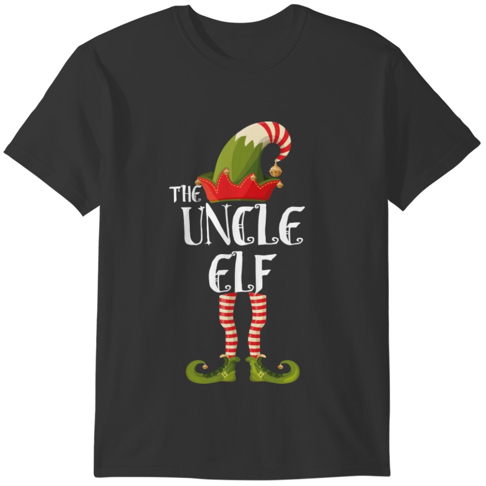 uncle elf family elf matching christmas T-shirt