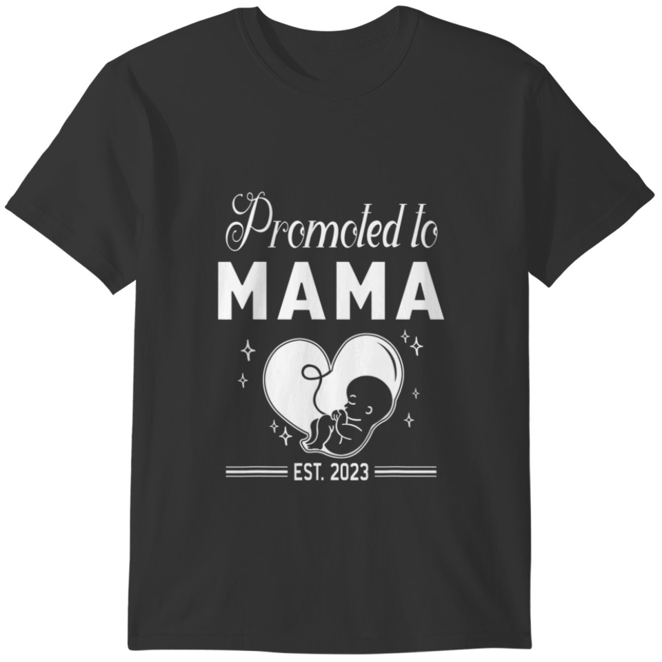 Womens Promoted To Mama 2023 Tie Dye First Time Ma T-shirt