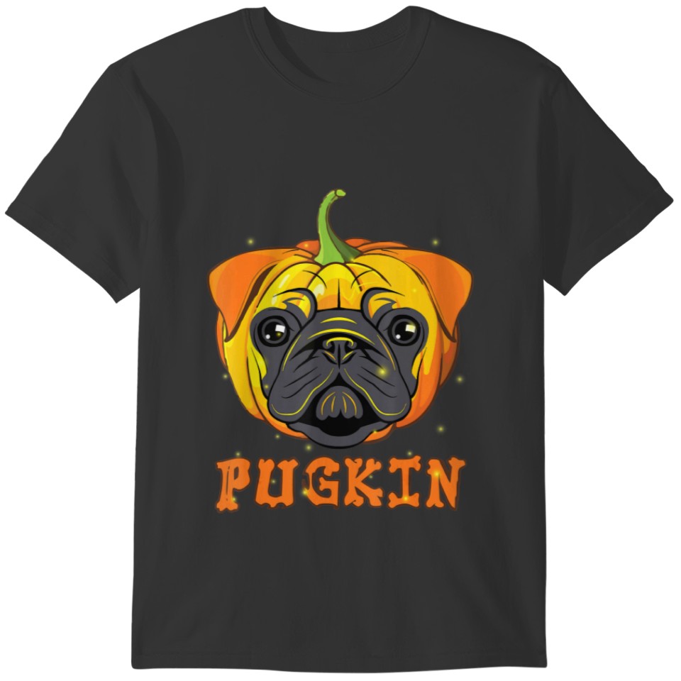 Pugkin  Pug Dog Pumpkin Halloween Dog Owner T-shirt