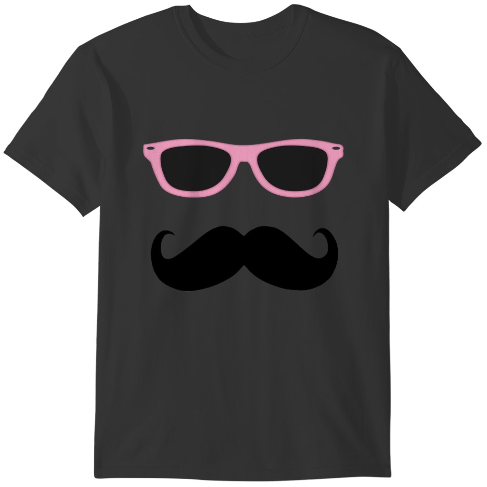Mustache with Pink Sunglasses T-shirt