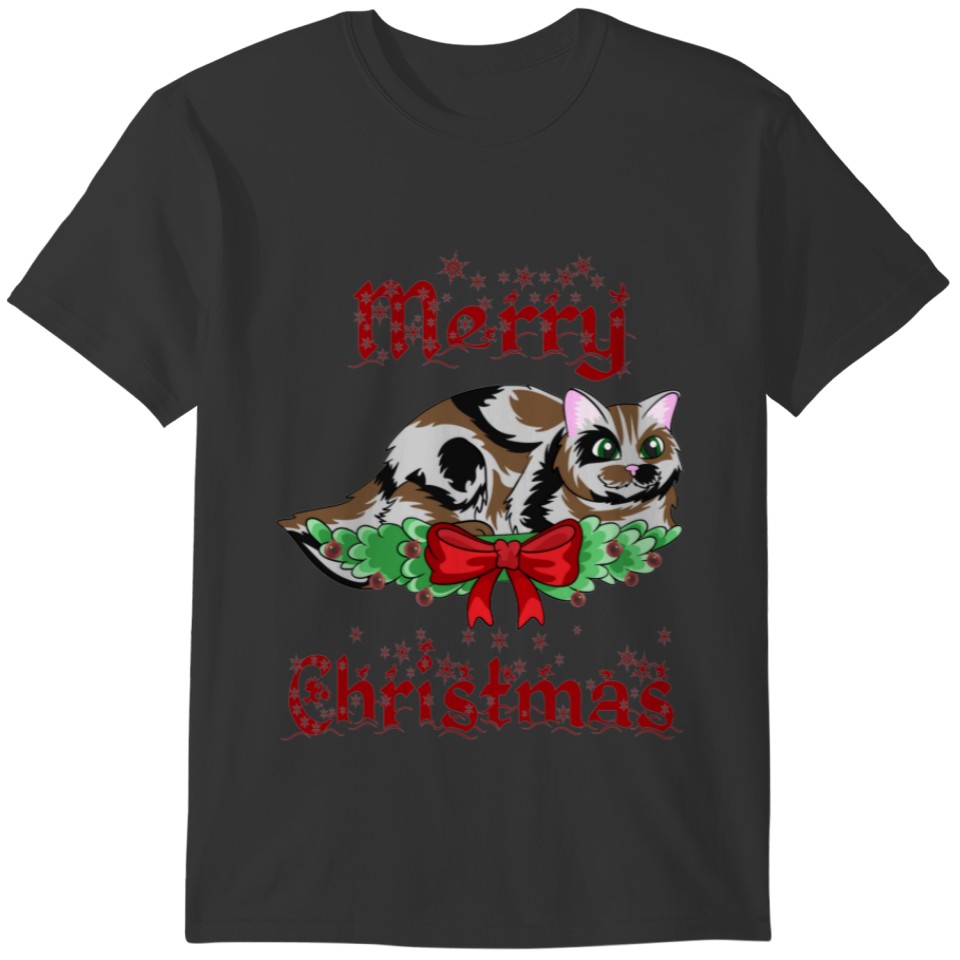 Christmas Cater Merry Christmas red Girl T-shirt
