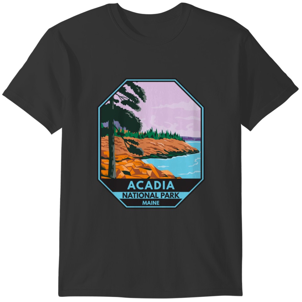 Acadia National Park Maine Bar Harbor Vintage Hood T-shirt