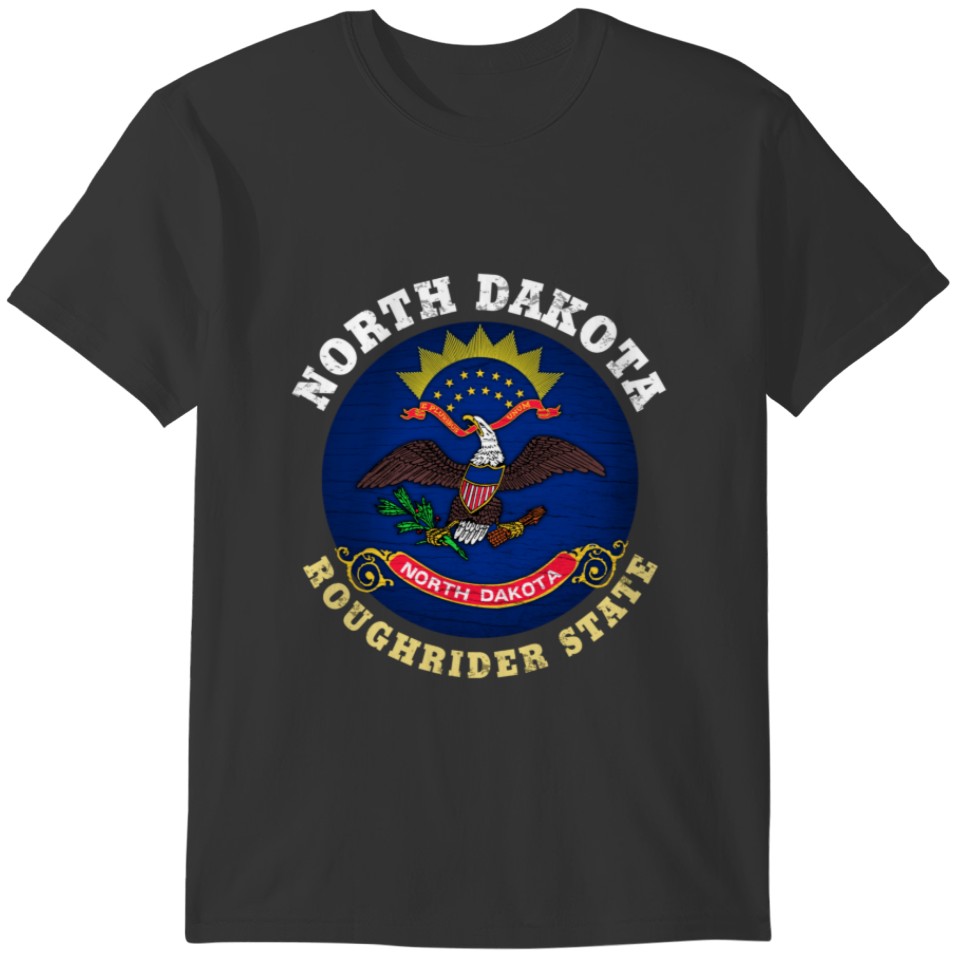 NORTH DAKOTA ROUGHRIDER STATE FLAG T-shirt
