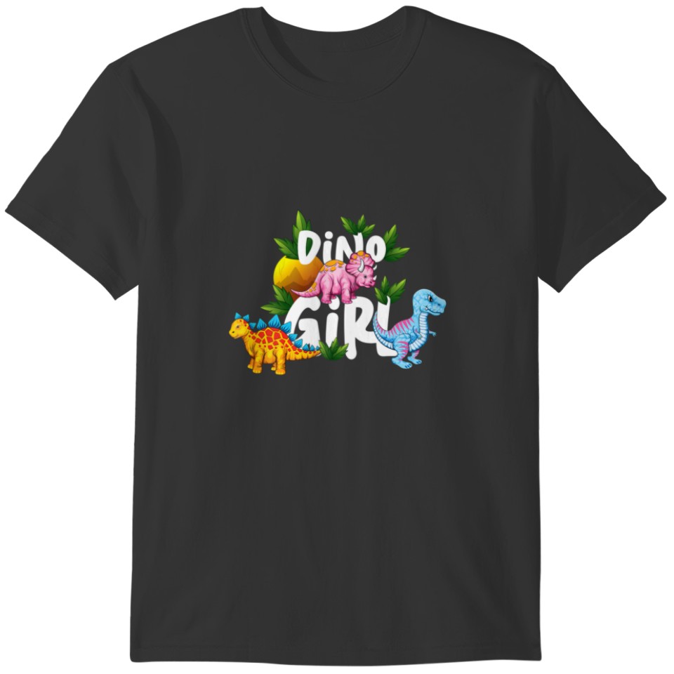 Funny Quote Dino Girl Cute Teen Girls Dinosaurs T-shirt