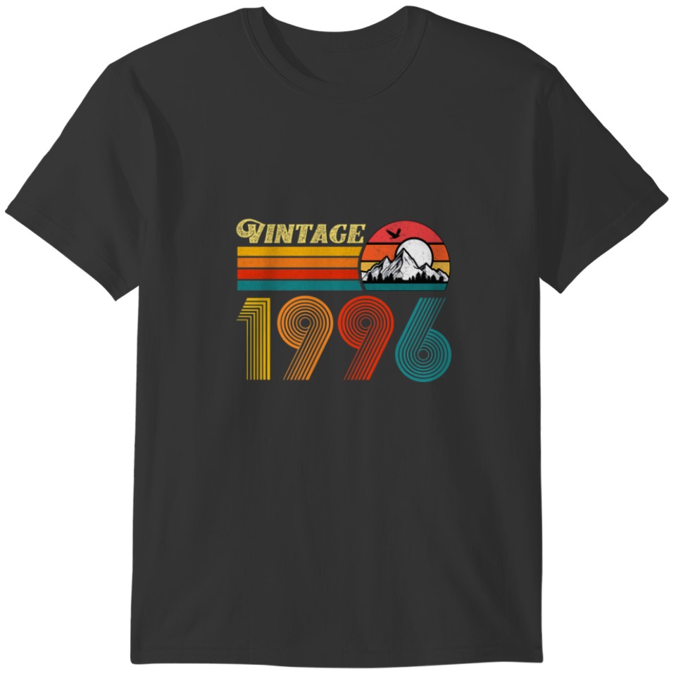 25Th Birthday 25 Year Old Men Women Retro Vintage T-shirt