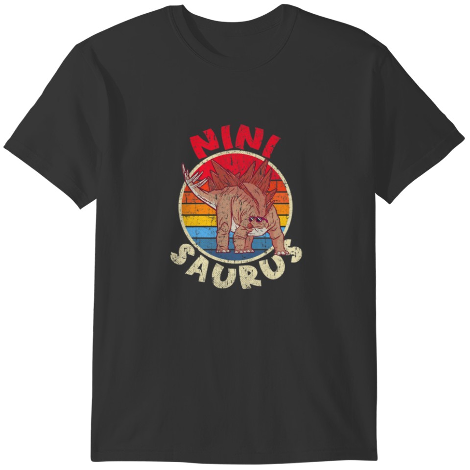 Womens Nini Saurus I Stegosaurus Stenops I Family T-shirt