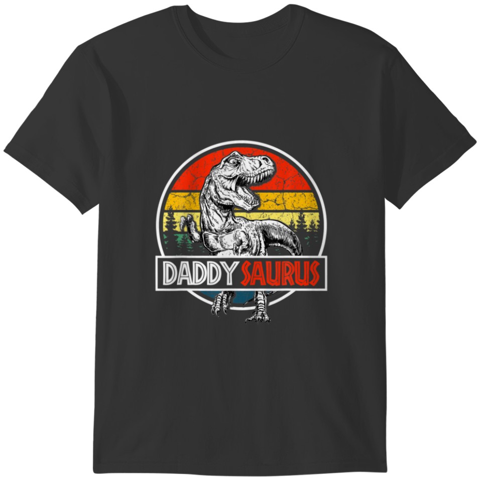 Daddysaurus Dinosaur Funny Daddy Saurus Family T-shirt