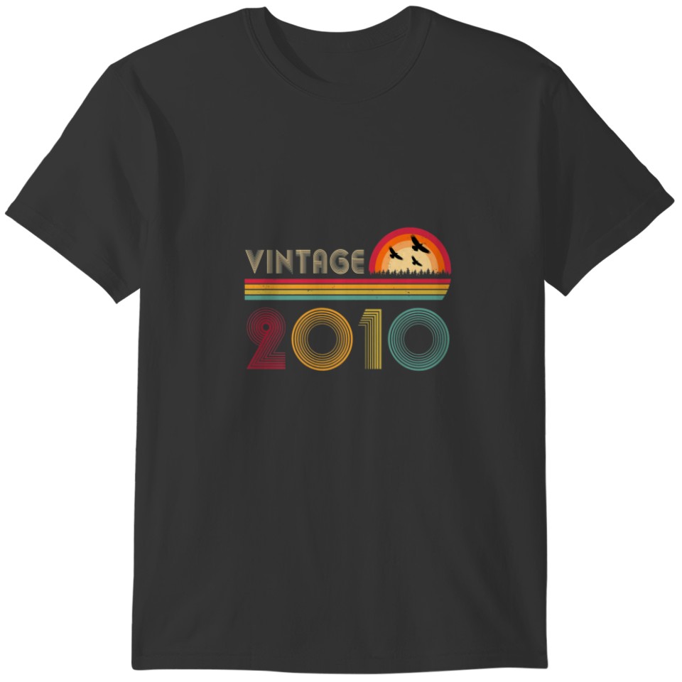 Vintage 2010 Birthday Gift For Men Women 12 Year O T-shirt