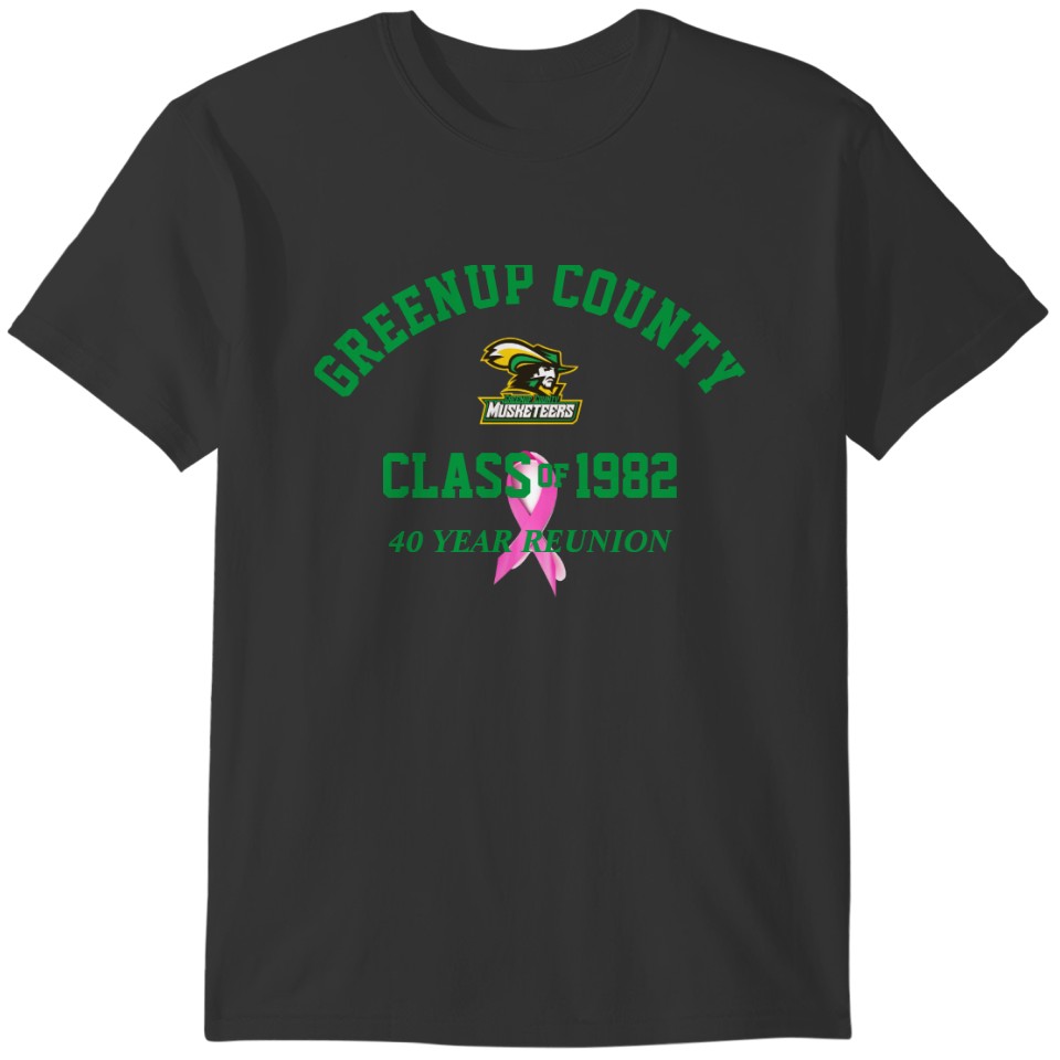 GCHS 82 reunion women's T Breast Cancer awareness T-shirt