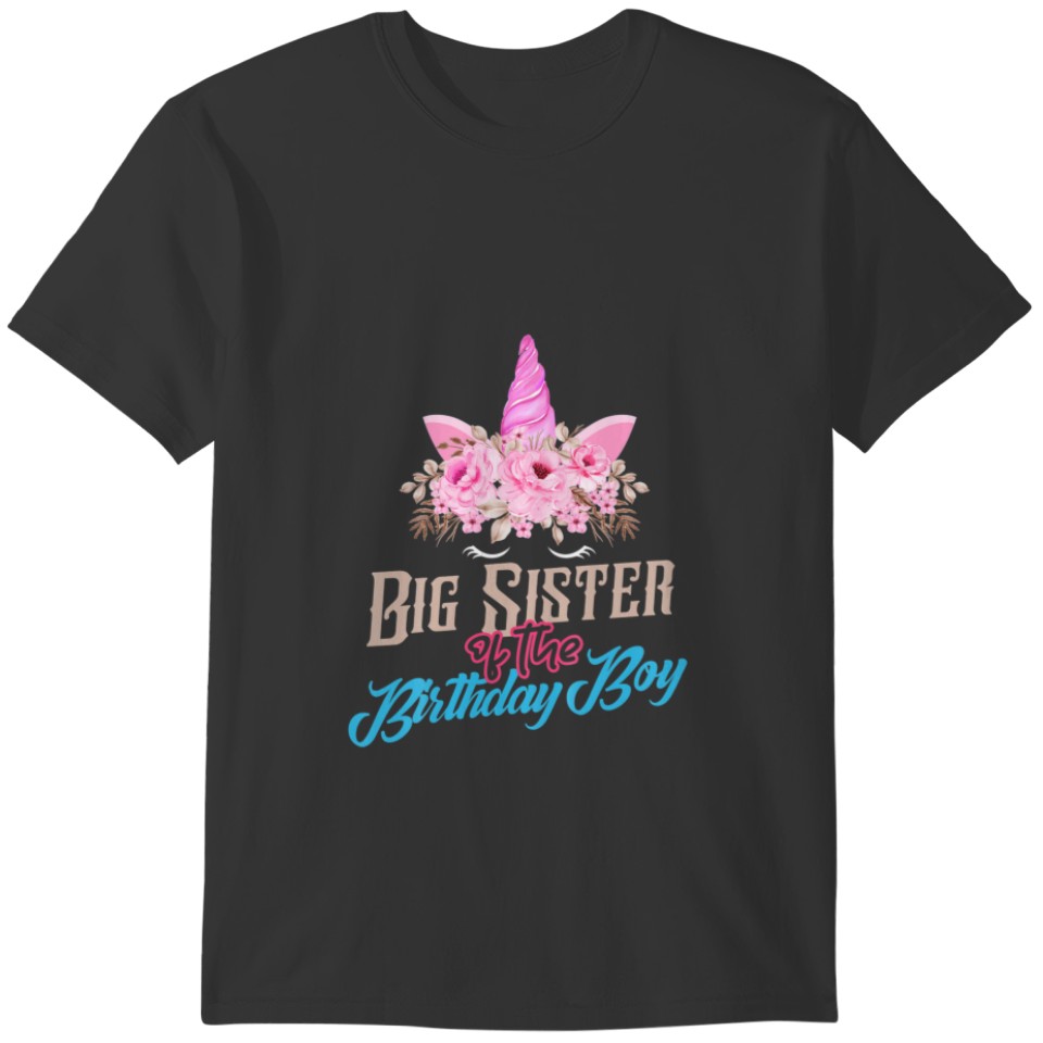 Kids Big Sister - Dabbing Unicorn - Baby Reveal - T-shirt