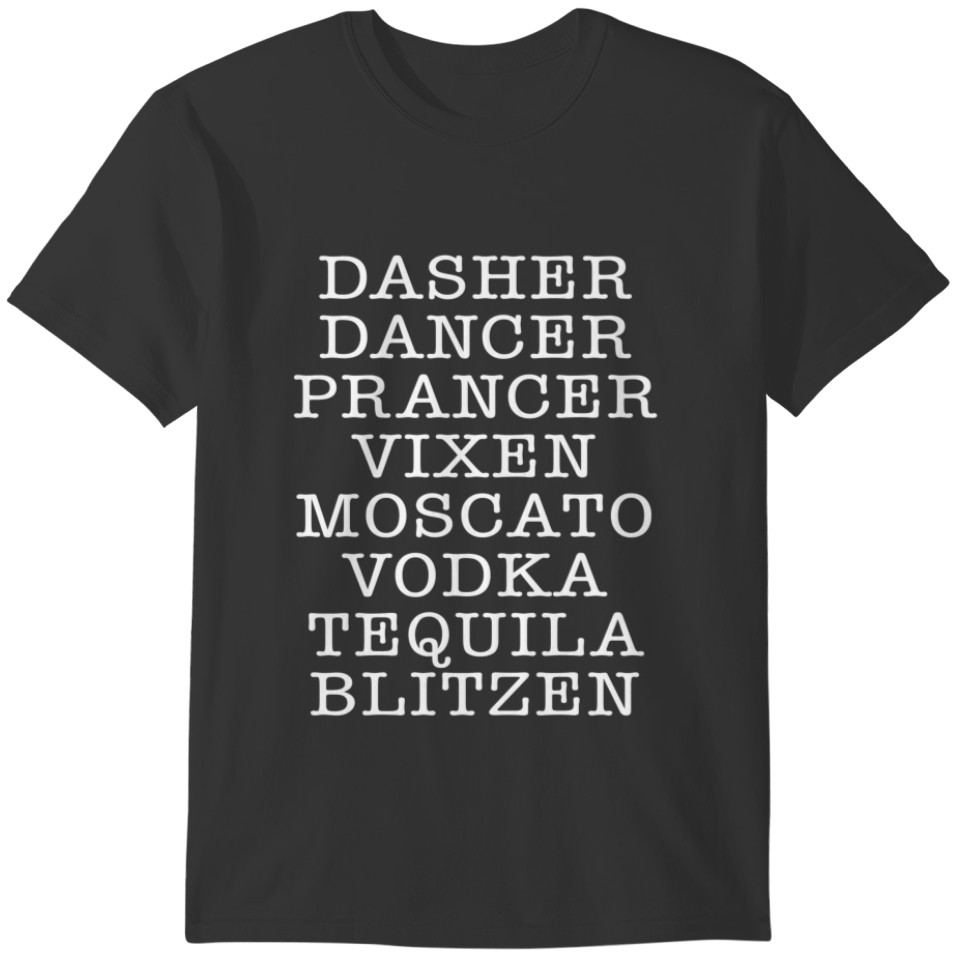 Christmas Drinking Holiday Party Reindeer Alcohol T-shirt