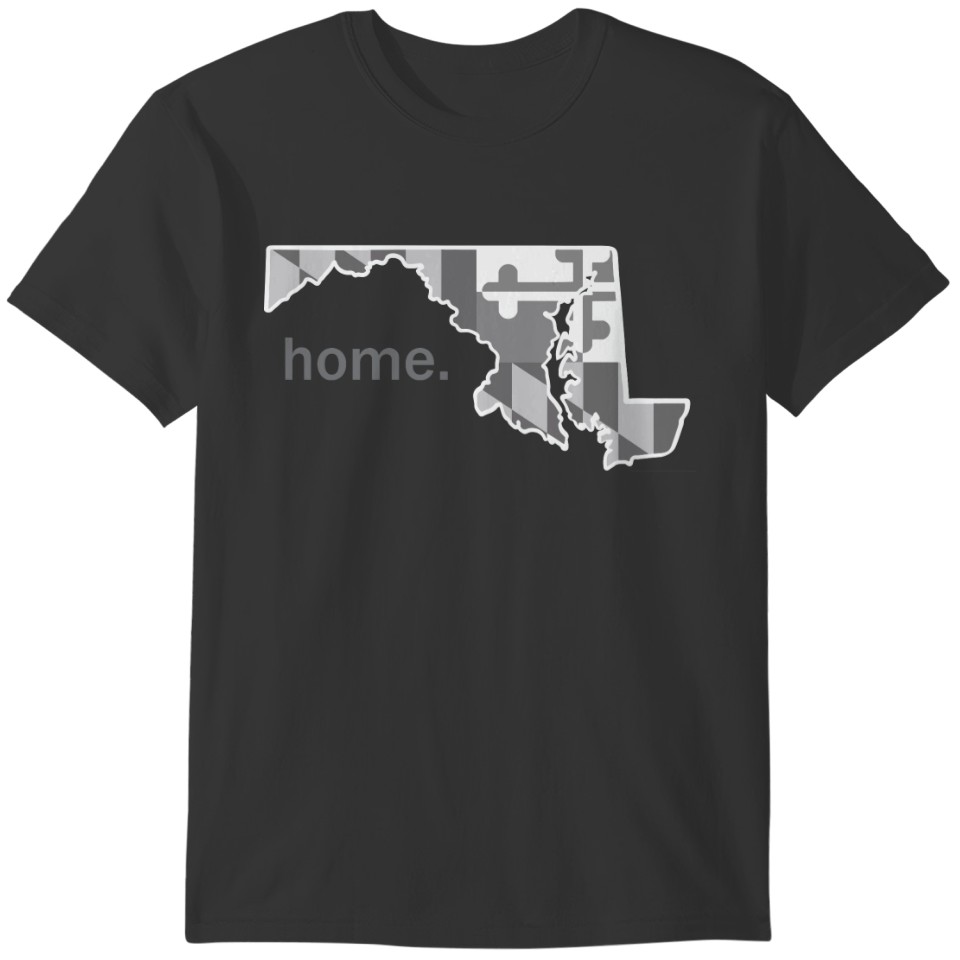 Maryland Flag greyscale home T-shirt