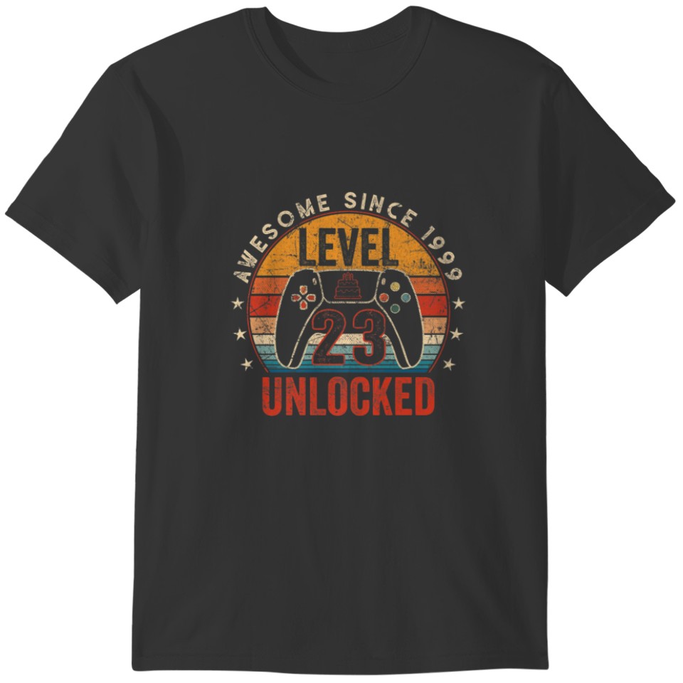 Unlocked Level 23 Awesome Since 1999 23 Year Old B T-shirt