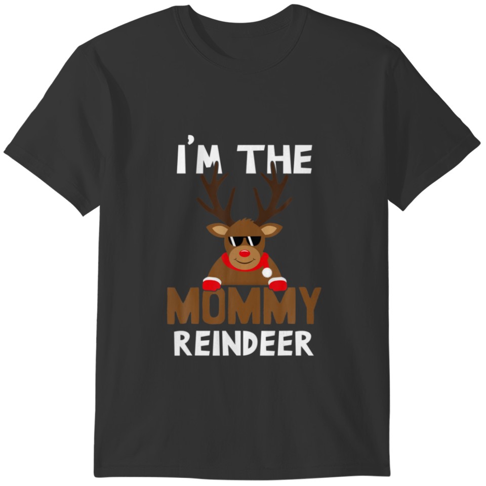 Funny Mommy Reindeer Matching Group Family Christm T-shirt
