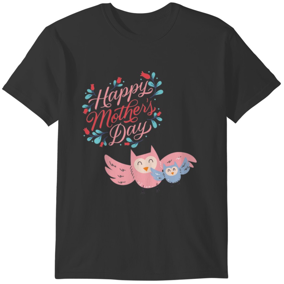 Beautiful Owls Wishes Happy Mother's Day Polo T-shirt