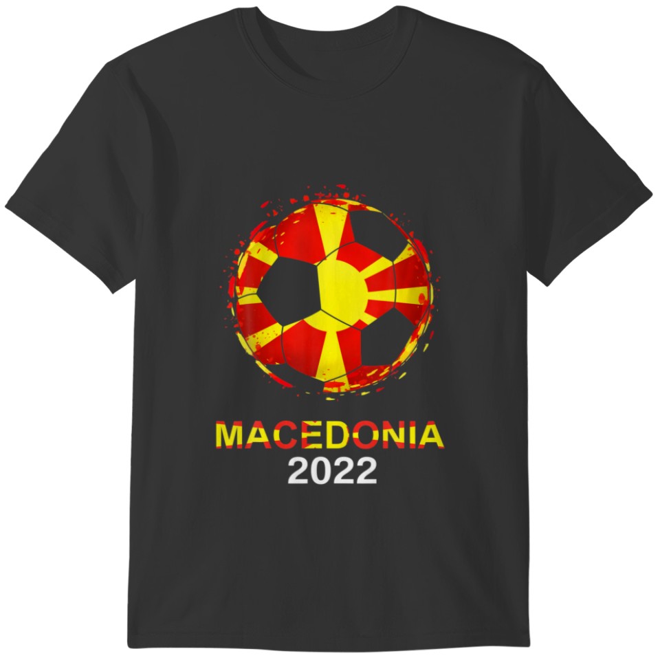 Macedonia Flag 2022 Supporter Macedonian Soccer Te T-shirt