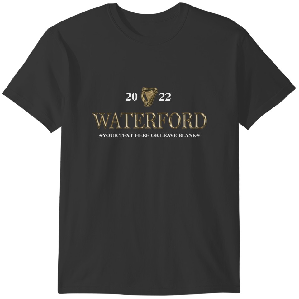 Waterford Ireland & Irish Harp *Add your Text* Polo T-shirt