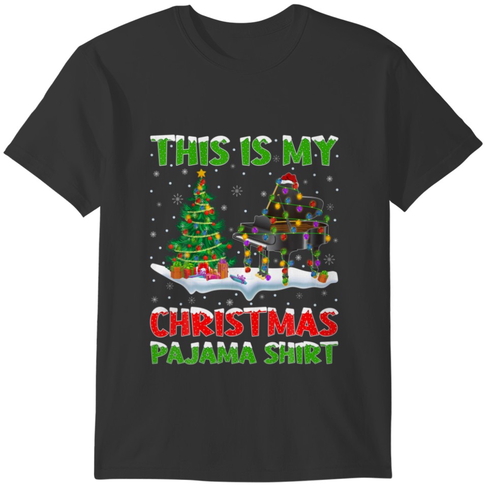 This Is My Christmas Pajama Piano Christmas T-shirt
