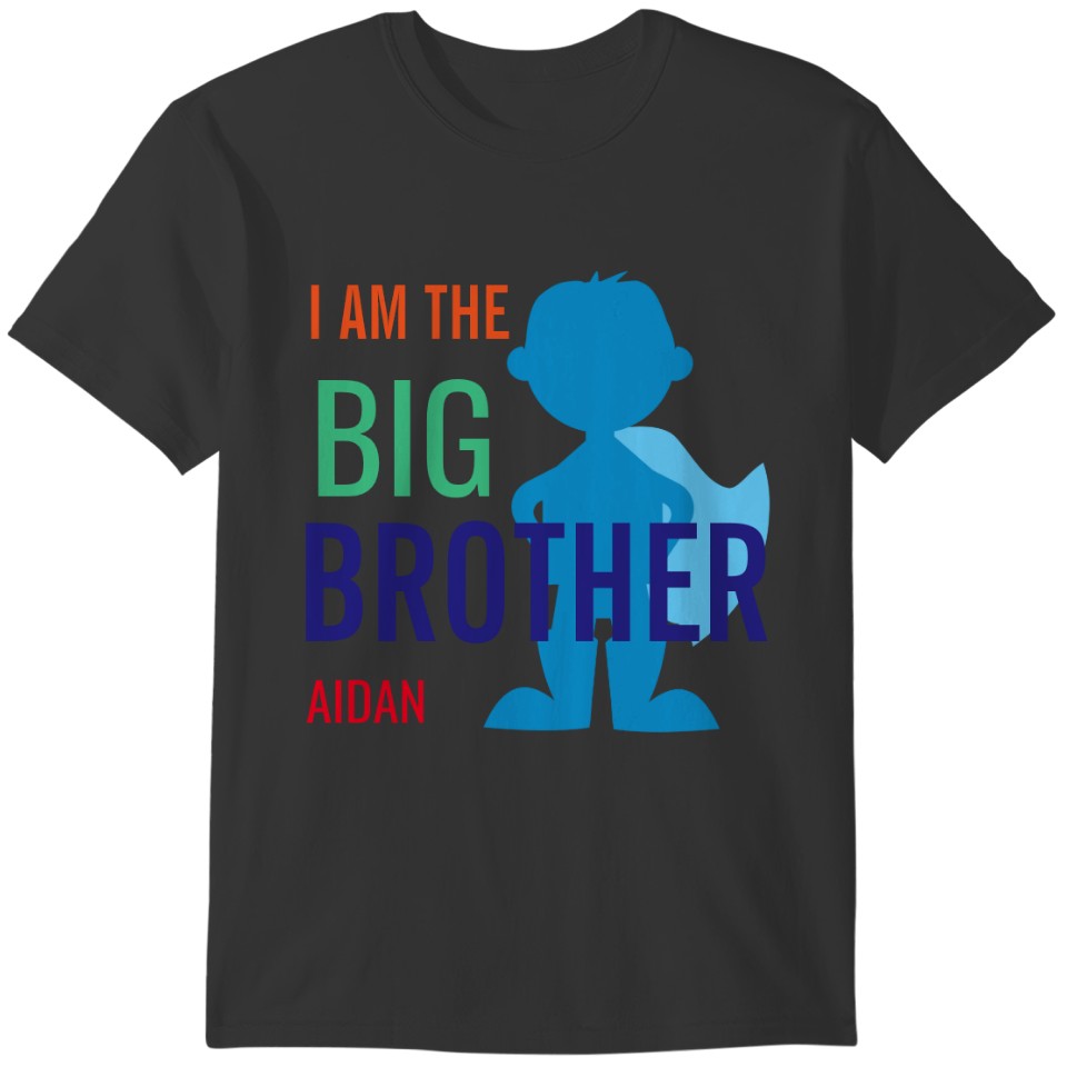 Big Brother Personalized Superhero Silhouette Boys T-shirt
