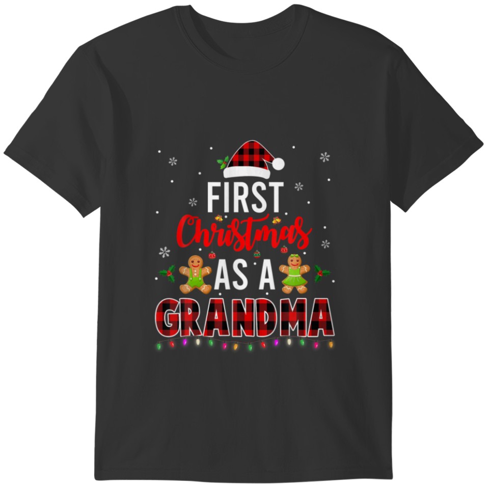First Christmas As A Grandma Pregnancy Announce T-shirt