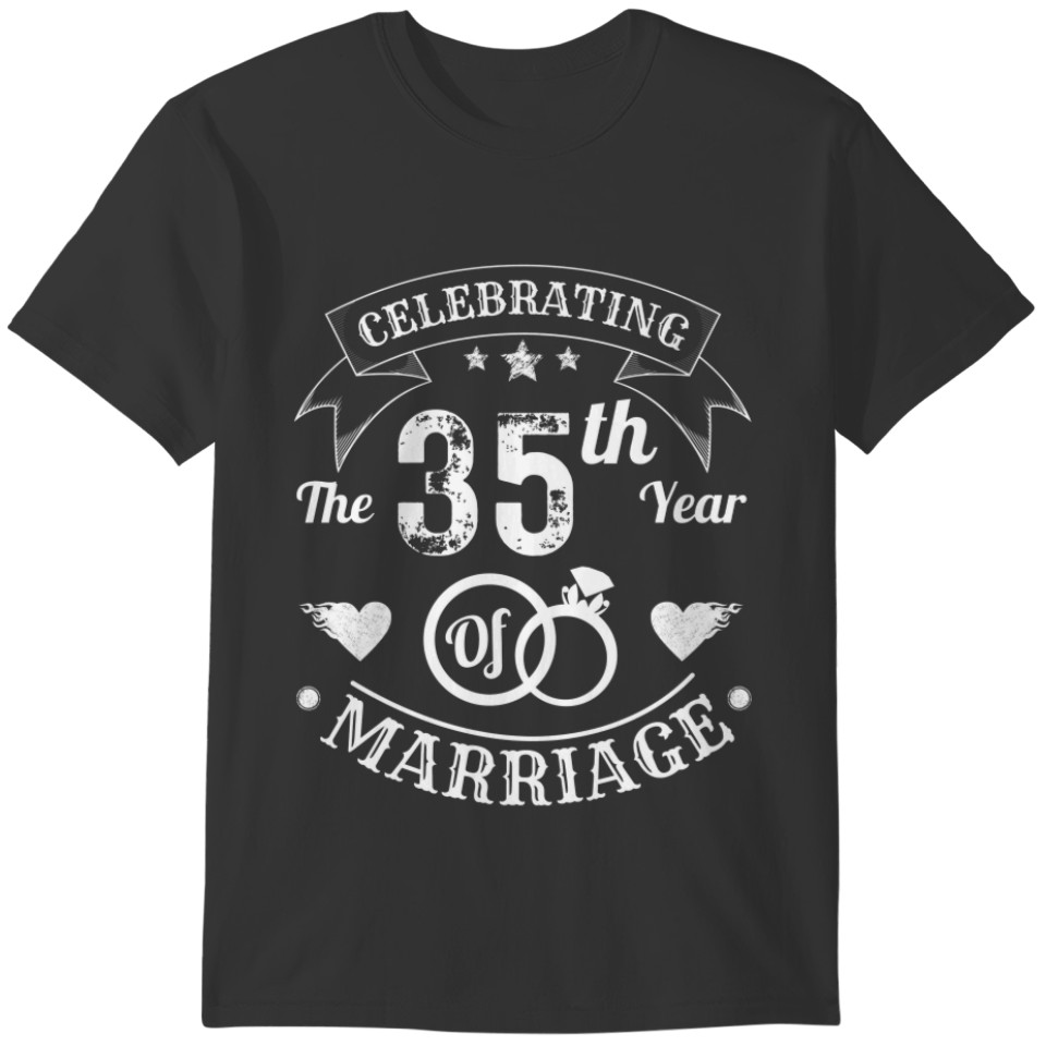Celebrating The 35th Year Of Marriage T-shirt